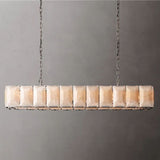 Multicolor Calcite Rectangular Chandelier 74"