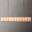 Multicolor Calcite Rectangular Chandelier 61"