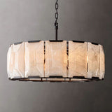 Multicolor Calcite Round Chandelier 31"