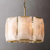 Multicolor Calcite Round Chandelier 19"