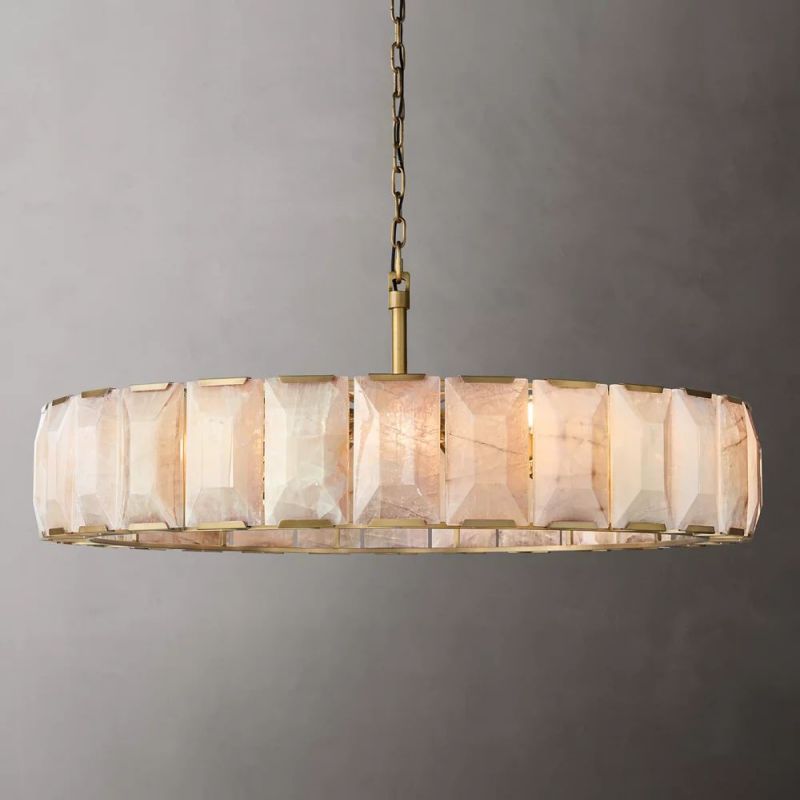 Multicolor Calcite Round Chandelier 60"