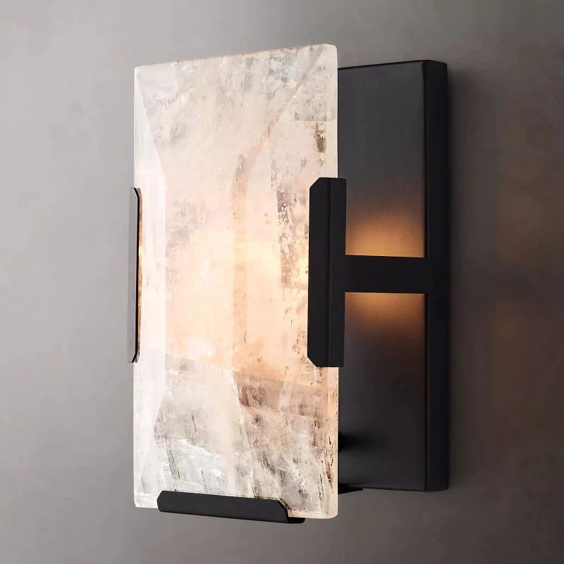 Multicolor Calcite Sconce 10"H