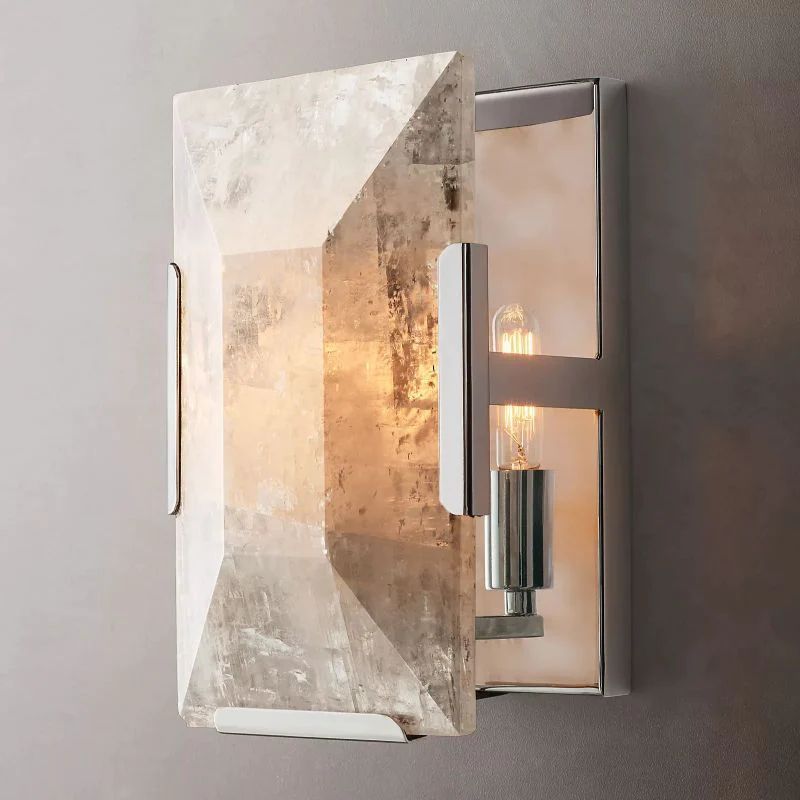 Multicolor Calcite Sconce 10"H