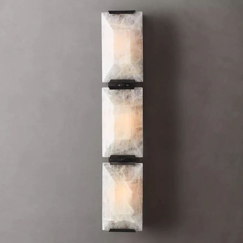 Multicolor  Calcite Triple Sconce 31"H