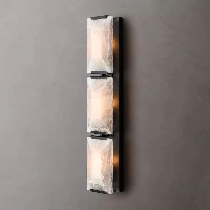 Multicolor  Calcite Triple Sconce 31"H