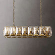 Multicolor Crystal Rectangular Chandelier 54"