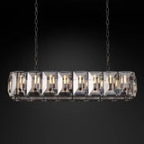 Multicolor Crystal Rectangular Chandelier 54"