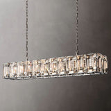 Multicolor Crystal Rectangular Chandelier 74"