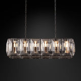 Multicolor Crystal Rectangular Chandelier 42"