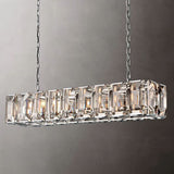 Multicolor Crystal Rectangular Chandelier 61"