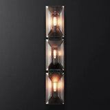 Multicolor Crystal Triple Sconce 32"H