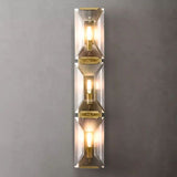 Multicolor Crystal Triple Sconce 32"H