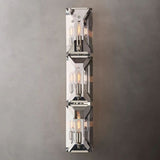 Multicolor Crystal Triple Sconce 32"H