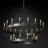 Nadec Vintage Filament Two-Tier Round Chandelier