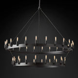 Nadec Vintage Filament Two-Tier Round Chandelier