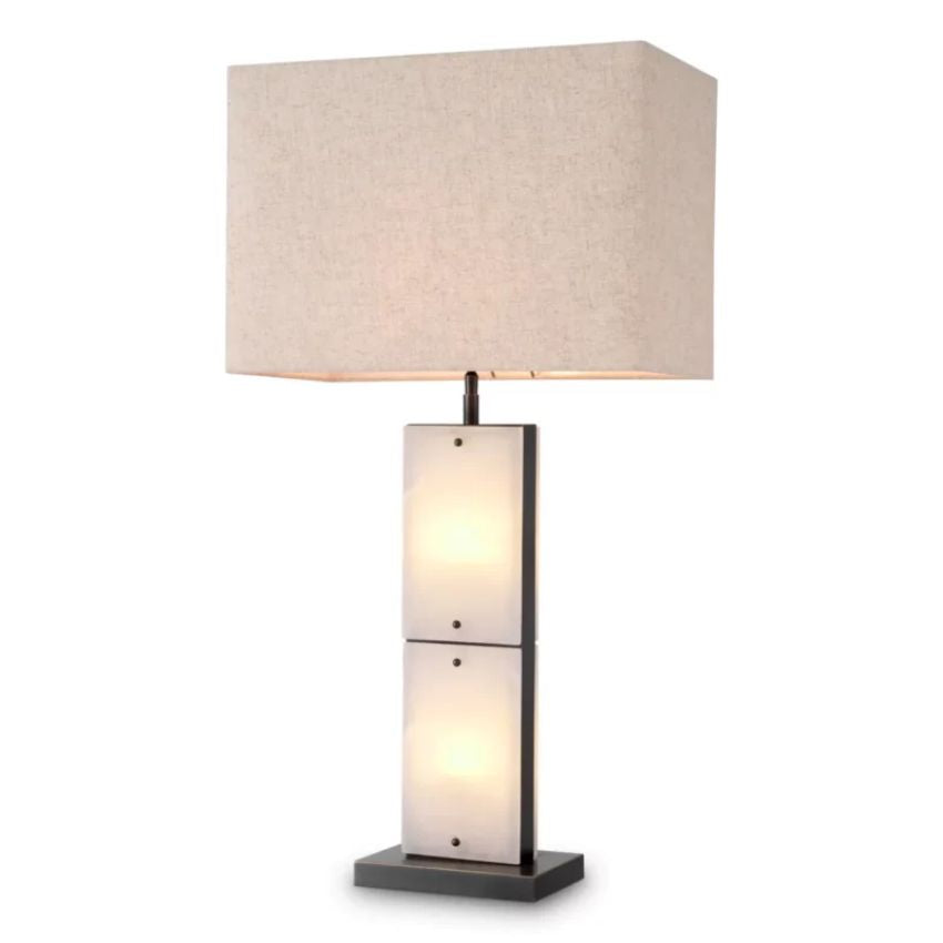 Valorlamps Odin Table Lamp with Brass and Alabaster Design