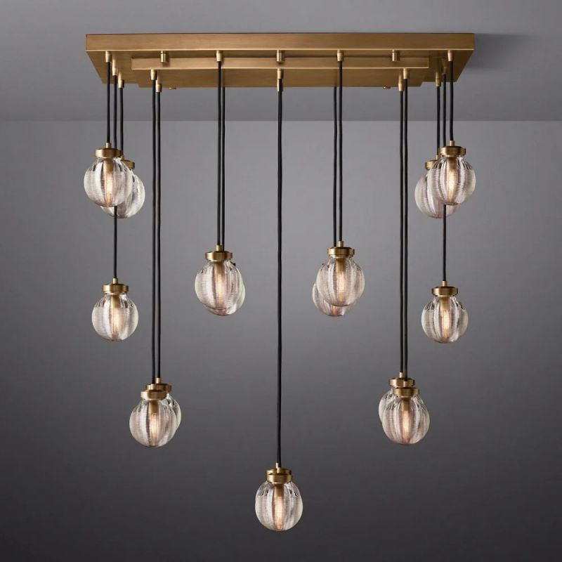 Pearl Rectangle Chandelier 36"