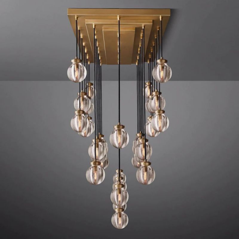 Pearl Rectangle Chandelier 72"