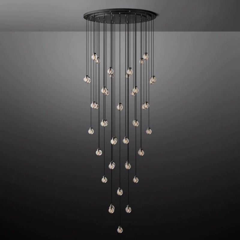 Pearl Round Chandelier 60"