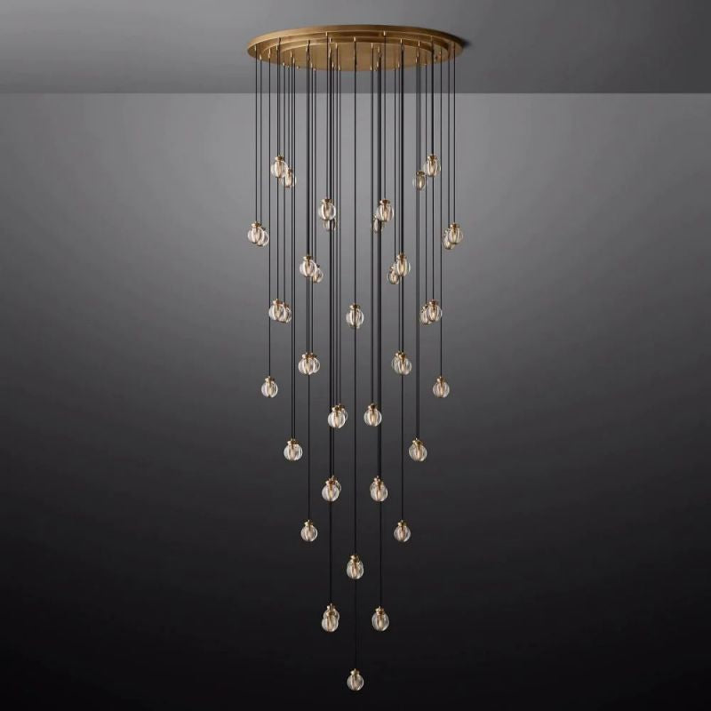 Pearl Round Chandelier 60"