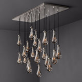 Raindrop Rectangular Chandelier 72"