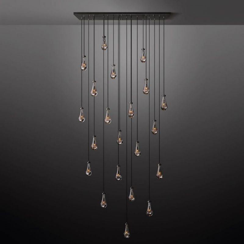 Raindrop Rectangular Chandelier 72"