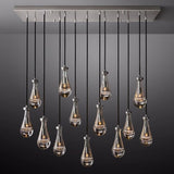 Raindrop Rectangular Chandelier 54"