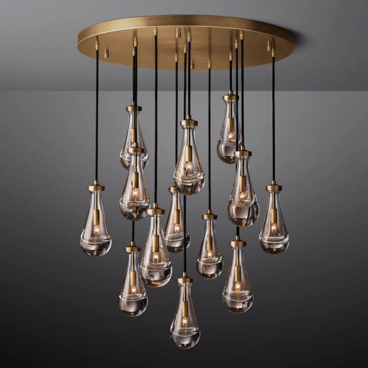 Raindrop Round Chandelier 36"