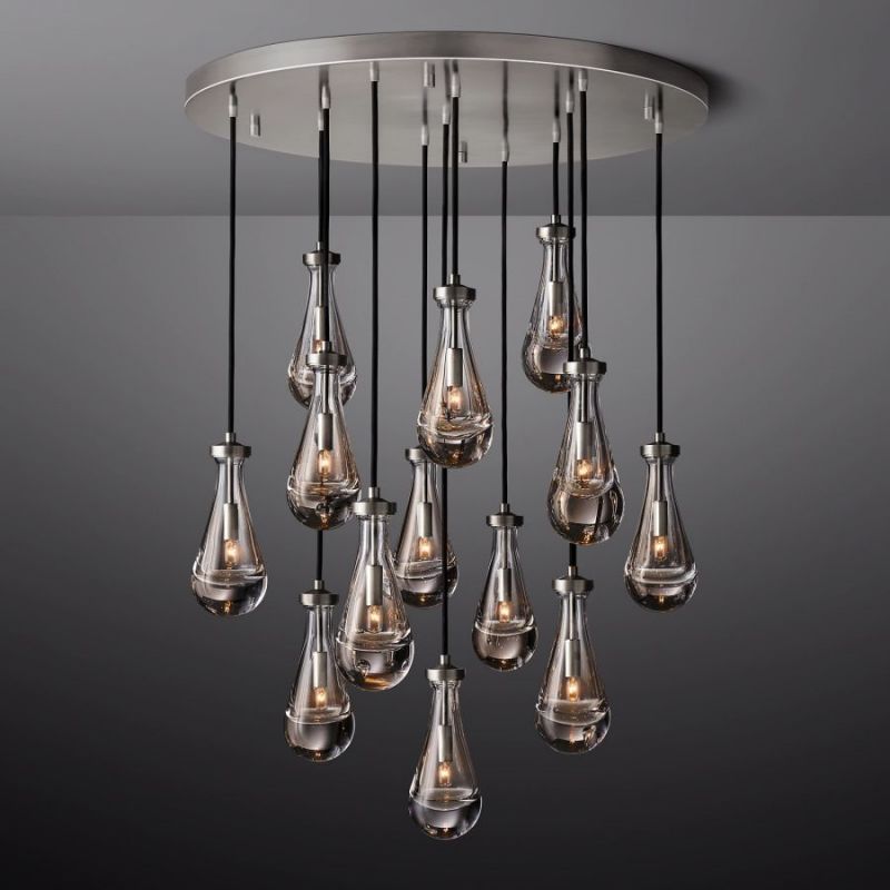 Raindrop Round Chandelier 36"