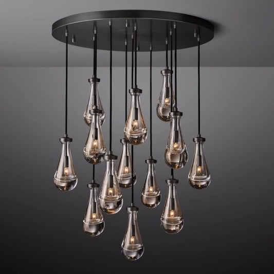 Raindrop Round Chandelier 36"