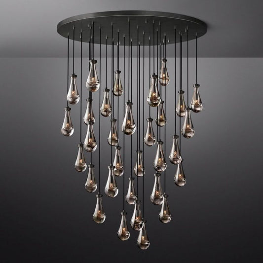 Raindrop Round Chandelier 60"