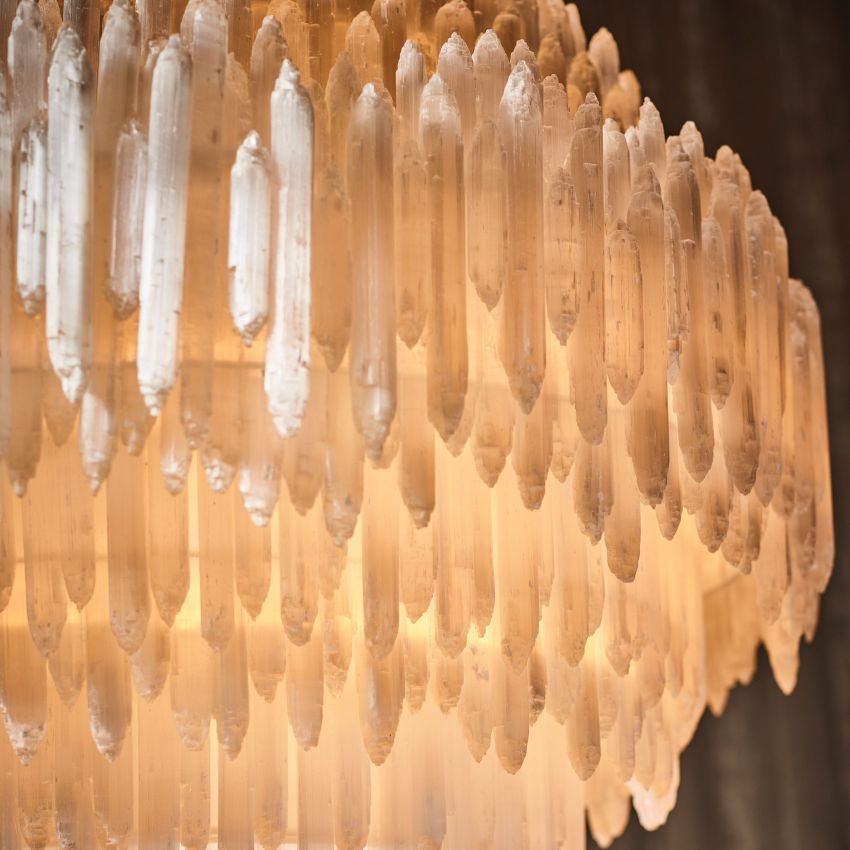 Selenite Round Chandelier