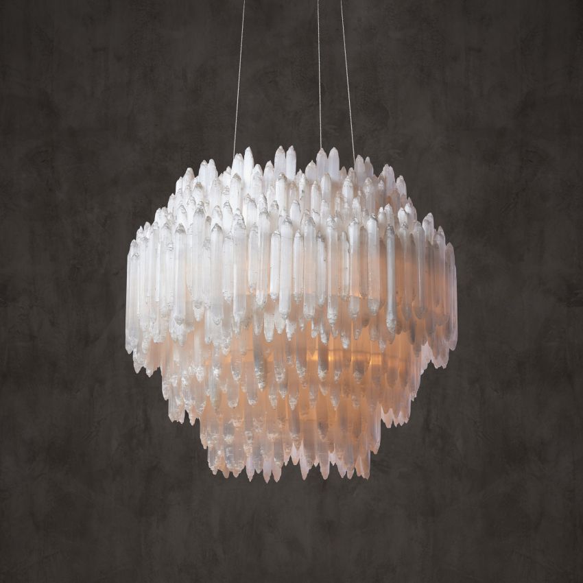 Selenite Round Chandelier