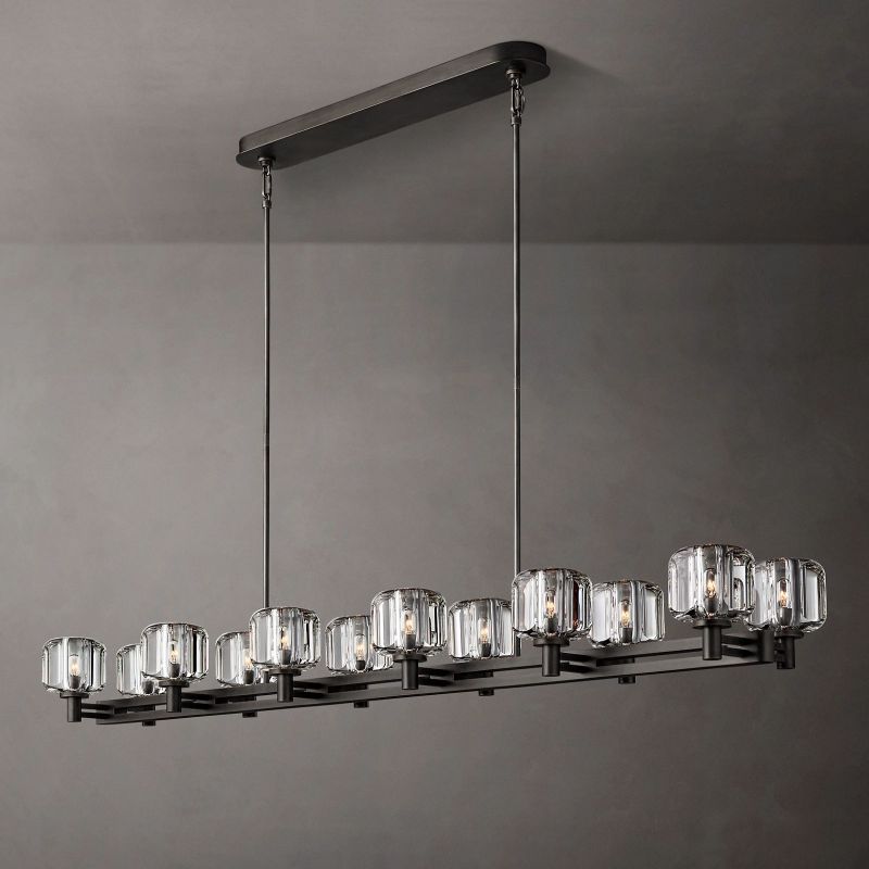 Sebendek Double Linear Chandelier 72"