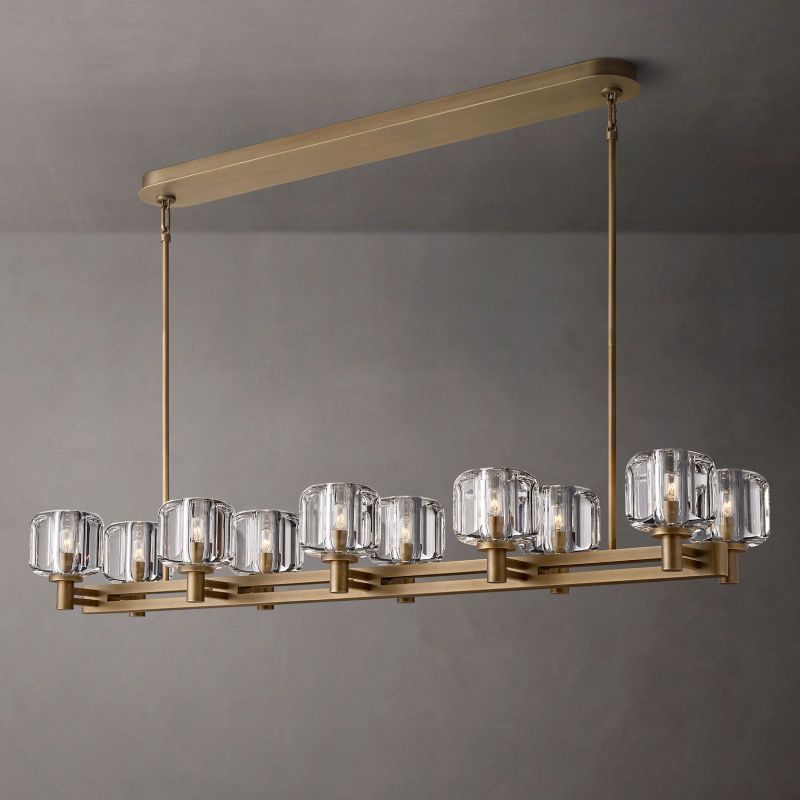 Sebendek Double Linear Chandelier 54"