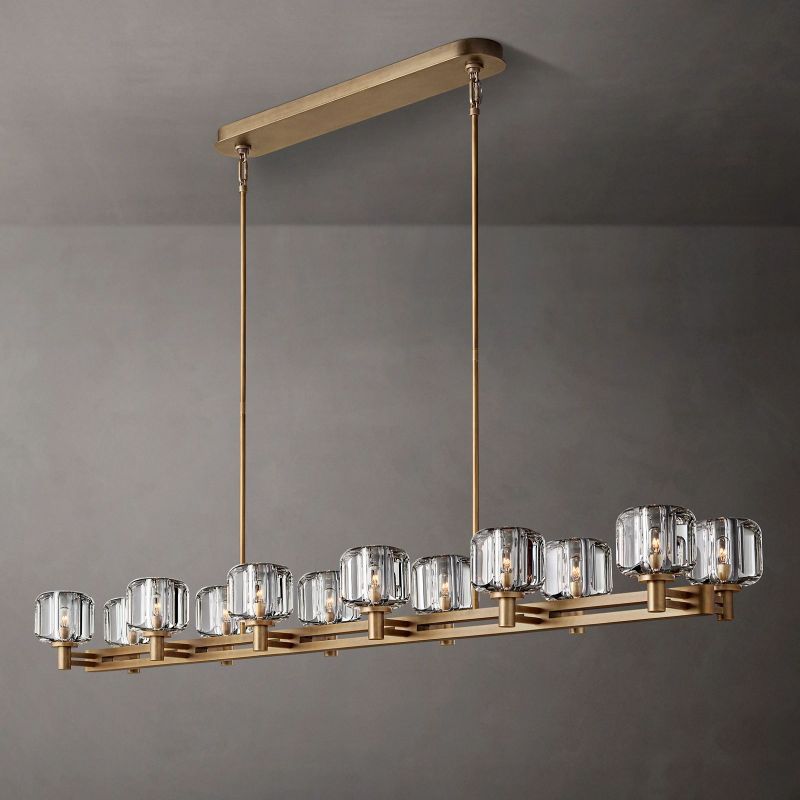 Sebendek Double Linear Chandelier 72"