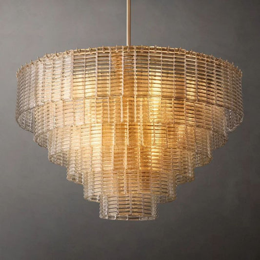 Sherlock Clear Glass Round Chandelier 41"