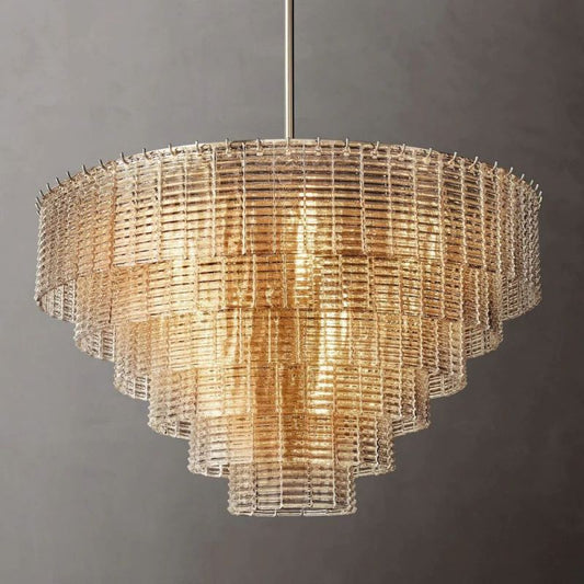 Sherlock Clear Glass Round Chandelier 41"