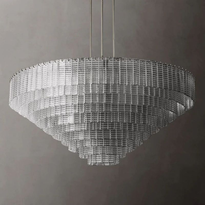 Sherlock Clear Glass Round Chandelier 65"