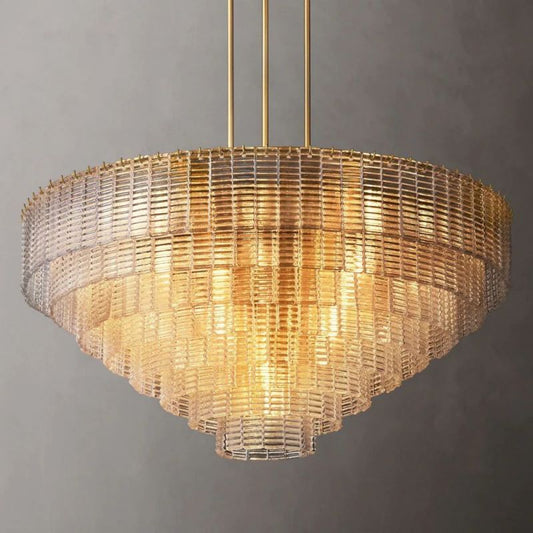 Sherlock Clear Glass Round Chandelier 52"