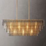 Sherlock Glass Rectangular Chandelier 59"