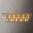 Sherlock Glass Rectangular Chandelier 77"