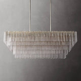 Sherlock Glass Rectangular Chandelier 59"