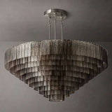 Sherlock Smoke Glass Round Chandelier 65"