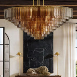 Sherlock Smoke Glass Round Chandelier 65"