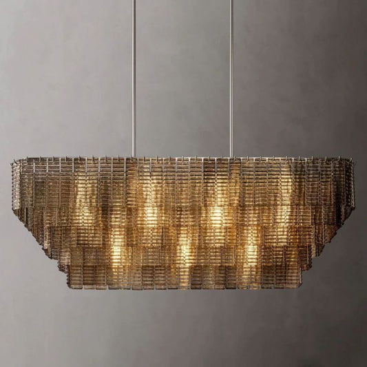 Sherlock Smoke Rectangular Chandelier 59"