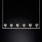 Sibole Clear Glass Linear Chandelier 60"