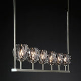 Sibole Clear Glass Linear Chandelier 60"