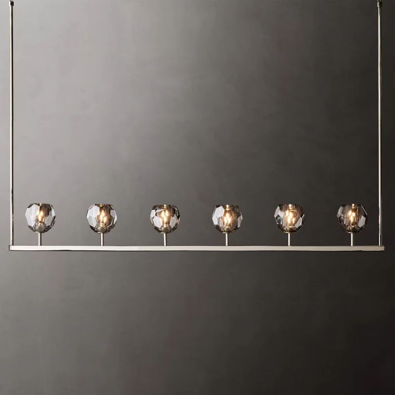 Sibole Clear Glass Linear Chandelier 60"