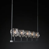 Sibole Clear Glass Linear Chandelier 48"